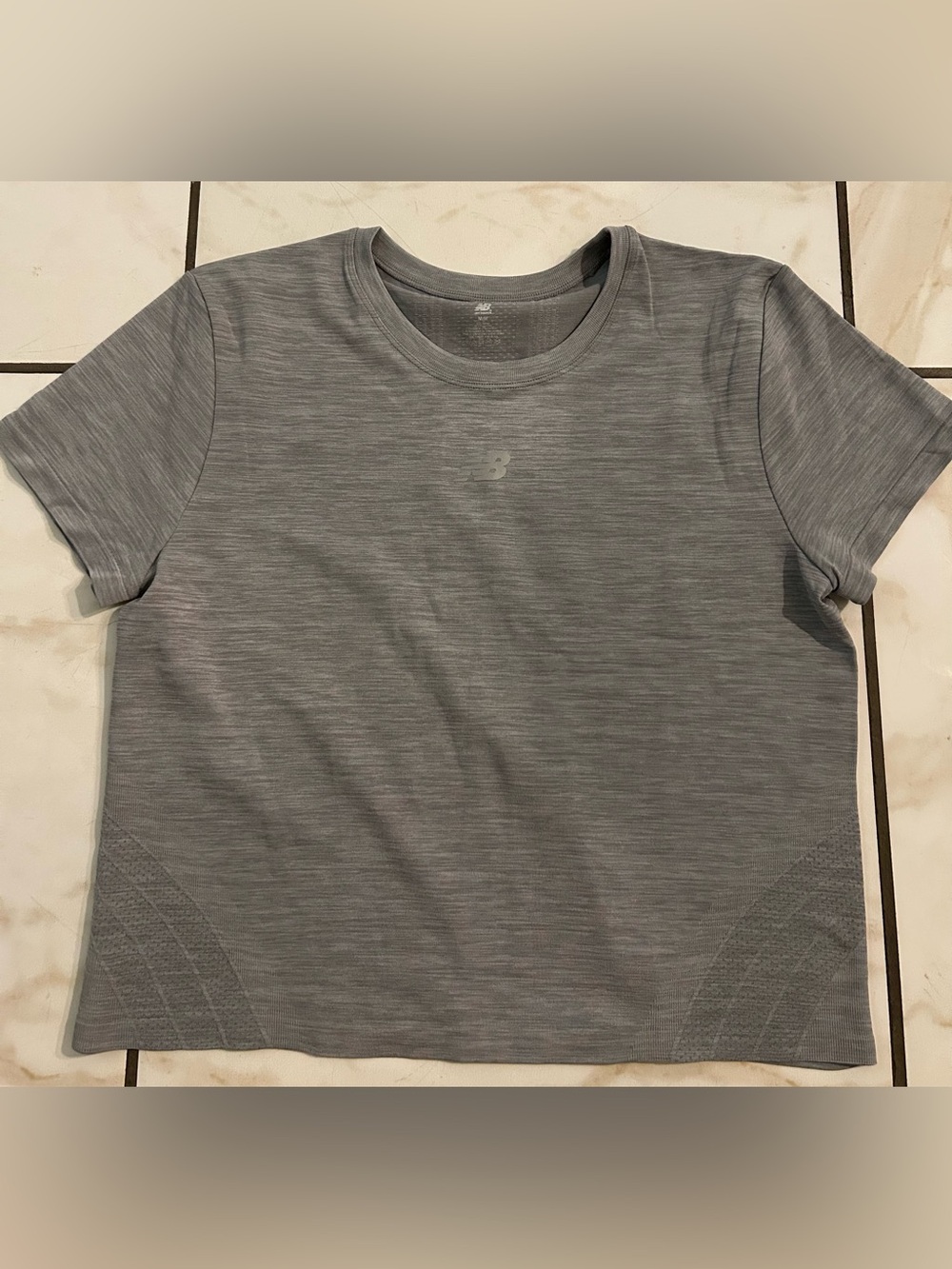 New Balance Women's Heather Gray Short Sleeve Performance Tee